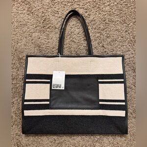 & Other Stories Black and Cream Tote